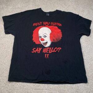 IT the Movie Pennywise Clown Graphic T Shirt Mens XXL Horror‎ Tee